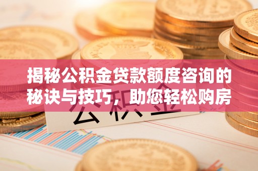 罗湖揭秘公积金贷款额度咨询的秘诀与技巧，助您轻松购房！